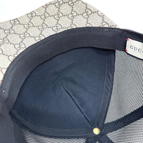 GUCCI 426887 print GG Baseball cap hat GG Supreme Canvas Beige - Picture 10 of 11